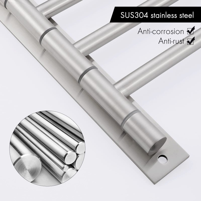 KES Swing Out Towel Bar, 6-Bar Folding Arm Swivel Hanger Bathroom Storage Organizer Wall Mount Rustproof 13 Inch SUS 304 Stainless Steel Brushed Finish, A2102S6-2 - Image 3